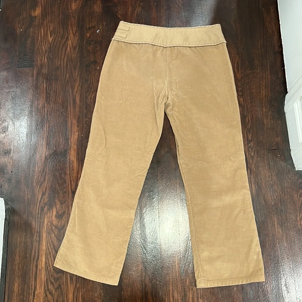 BCBG - corduroy and leather trim pants - size 4 - Picture 2 of 4